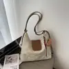 Mochila Feminina Color-Blocking Elegante de Grande Capacidade Modelo Novo 2025 Bolsa Transversal de Ombro Multiuso para o Dia a Dia e Uso ao Ar Livre