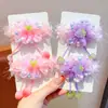 Diadema de tela para el pelo de fresa color macarrón para niñas, accesorio diario para el peinado con borlas y cuentas de colores, diadema suave y linda para niñas