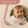 Cuchara de Silicona para Alimentar Bebés Cuchara de Entrenamiento Primera Etapa Vajilla para Bebés Suministros para la Alimentación Punta Suave Cuchara para Destete de Bebés