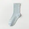 Calcetines de maternidad para otoño e invierno hasta la pantorrilla para mujer, ajuste holgado sin apretar los pies, calcetines superpuestos, calcetines largos para primavera y verano, calcetines de rayas para mujer