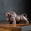 Animal de Estimação de Chá de Areia Roxa Yixing Vaca Ascendente Zodíaco Vaca Artesanato Ornamentos Decorativos Escultura Pode Cultivar Jogos de Chá