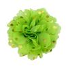 Rollo de lunares florales de alto brillo de 10 cm, adornos de mascota de gasa de lunares, tocado de flor para niños, flor, 32 colores en stock