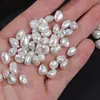 Luz Fuerte 6.5-7mm Plata Rota Barroco Perla Natural de Agua Dulce Forma Irregular Perlas Sueltas Accesorios para Pendientes de Botón DIY