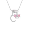 Collar con Letras Dopamina Popular Transfronterizo Set de Tres Piezas con Accesorios de Lazo, Elegante y Versátil Set de Collares con Letras