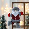 Novo produto transfronteiriço: Figuras de rena e urso de Natal com pernas penduradas, decorações para janela e árvore de Natal