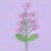 Día del Maestro Día de San Valentín Rama de Flor de Nomeolvides de Siete Cabezas Hecha a Mano Decoración para el Hogar Floristería Ramo Tejido Terminado Venta al por Mayor