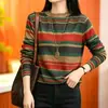 Nova Moda de Outono Plus Size Camiseta Básica Estilo Mãe, Camiseta Elegante Solta Emagrecedora para Mulheres de Meia-Idade e Idosas, Manga Longa Atacado