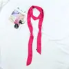 Bufanda de Seda Delgada Estrecha Larga Monocromática de Amazon Transfronteriza Bufanda Pequeña de Color Sólido de Gama Alta Cinta Versátil Estilo Coreano para Bolso
