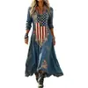 Primavera 2026 Nuevo Vestido de Bolsillo para Mujer Amazon Transfronterizo Moda Europea y Americana Holgado Cuello en V Elegante Gama Alta