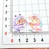 Accesorios de Resina de Gato Azul Lindo de Dibujos Animados Hechos a Mano DIY Imanes para Refrigerador Pinzas para el Cabello Llaveros Accesorios de Joyería Venta al por Mayor