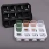 4,8cm Planta Suculenta Vaso Polegar Mini Pequeno Simples Imitação Porcelana Plástico Vaso de Flores Octogonal com Prato Plantas Verdes