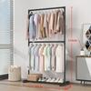 Secador de Roupas de Duas Camadas, Cabide de Chão, Cabide de Roupa Economizador de Espaço para Quarto Doméstico, Secador de Roupas para Varanda