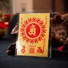 Pegatinas para Teléfono Móvil de Doce Deidades Guardianas del Zodiaco, Tarjetas de la Fortuna, Amuletos, Caracteres de Sello Budista, Pegatinas Traseras Retro de Tendencia Nacional, Nuevo Estilo Chino Escritura Budista