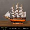 Barco pirata velero modelo de barco de madera pequeño barco de madera decoración barco de pesca decoración de escritorio para el hogar