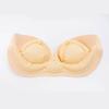Sutiã inflável com patch de peito franzido de peça única, lingerie invisível para seios pequenos, suporte superior franzido grande para fotos de casamento