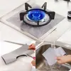 Prata gás fogão almofada protetora quadrado lavável pode ser cortado fogão a gás almofada Teflon antiaderente 27*27cm
