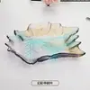 Prato de frutas estilo japonês vidro Europeu e Americano pequeno fofo prato de lanches criativo frutas Azul sala de estar moderna prato de doces prato de sabor presente