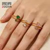 Anillo Minimalista de Tres Capas con Forma de Corazón Enroscado Estilo Europeo y Americano con Circonita, Banda Delgada de Acero Inoxidable con Diamante Doble Multicolor, Anillo Abierto Estilo Lujo Ligero