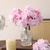 Decoración de Sala de Estar de Lujo con 3 Manojos de Flor de Cerezo Artificial, Flor de Flor Sosteniendo Flor de Cerezo Fresca y Romántica, Lujo Ligero, Flores Artificiales DIY