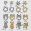 Copos de Nieve Navideños Circonita Joyería Arte de Uñas Diamante Lote Completo Diamante Brillante Dorado y Plateado Guirnalda de Lazos Campana Accesorios para Uñas