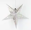 Papel decorativo navideño colgante de estrella de cinco puntas colgante de estrella de cinco puntas tridimensional láser colgante de decoración de techo de centro comercial hotel