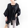 Camisa Japonesa de Temporada 2026 Otoño Nueva Camisa Japonesa Amazon para Mujer, Suéter de Color Sólido con Mangas de Linterna para Mujer