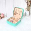 Mini caja portátil de PU para guardar joyas, estilo anillo, collar, pendientes, pendientes con clip para las orejas, joyero.