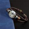12 12 Pulsera Punk de Cuero Vacuno con Hebilla de Constelación Suministro de Comercio Electrónico Transfronterizo Caliente Joyería Regalo de Cumpleaños para Estudiante