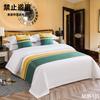 Caminho de Cama de Luxo para Hotéis Cinco Estrelas, Bandeira de Cama para Pensão, Colcha de Cama de Luxo Leve, Toalha Estilo Hotel