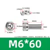 Aço inoxidável 304 DIN912 Cabeça de copo arruela de mola hexagonal parafuso de máquina de combinação dupla cabeça cilíndrica recartilhada M3M8