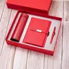 Caderno A5 com Logo Personalizável, Capa Dupla para Escritório, Bolso Interno, Bloco de Notas, Copo Térmico, Conjunto de Guarda-chuva