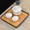 Juego de Té de Porcelana Blanca Kung Fu de Placa de Burbujas Secas Simple para el Hogar Taza con Tapa Juego Completo Plato Plato de Almacenamiento de Agua Taza de Té Mesa de Té Pequeña Mini