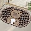 Alfombra de Baño de Barro Diatomeas Alfombra Doméstica para Inodoro Felpudo para Puerta de Baño Espesada Fuerte Absorción de Agua Antideslizante Alfombrilla de Piso para Baño