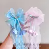 Pinza para el pelo de lazo para niños, Accesorio para el pelo de Princesa Sirena Elsa, Pinza para el pelo de cinta para niñas pequeñas, Suave con el cabello, Diadema