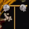 Aretes Transfronterizos de Circonita con Incrustaciones de Circonita, Nuevo Estilo de Moda, Versátiles Aretes de Cobre con Microincrustaciones de Moño, Joyería para Mujer al por Mayor
