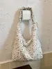 Bolso bandolera nuevo estilo coreano minimalista con estampado de estrellas 2026, blanco y negro, gran capacidad, bolso de axila, bandolera casual versátil a rayas
