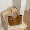 Novedad Otoño 2026 Bolso de Gran Capacidad para el Trabajo Textura Tejida Alto Valor Estético Bolso Cesta de Picnic Bolso Tote Individual a la Moda