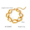 Explosões Europeias e Americanas Transfronteiriças Pulseira 18K Pulseira de Corrente Torcida de Aço Inoxidável Estilo INS Feminino Corrente Cubana Moda Decoração de Corrente Feita à Mão