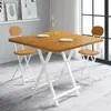 Mesa cuadrada plegable, mesa de comedor simple para el hogar para apartamentos pequeños y casas de alquiler, mesa portátil para puestos al aire libre