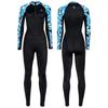 DIVE & SAIL Traje de Buceo de una Pieza para Mujer de Manga Larga con Protección Solar Traje de Medusa de Lycra para Surf Snorkel Secado Rápido Traje de Baño