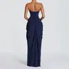 Otoño 2026 Nuevo Vestido de Noche Antideslizante Espina de Pescado Color Sólido Sexy sin Tirantes para Mujer Europeo y Americano Amazon