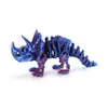 Comercio exterior transfronterizo impresión 3D esqueleto de dinosaurio triceratops articulado mano móvil modelo juguete regalo colgante venta al por mayor
