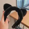 Pelúcia Popular da Internet Orelha de Gato Faixa para Lavar o Rosto Cabelo Feminina Coreana de Aba Larga Maquiagem Faixa de Cabelo Faixa de Cabelo Faixa de Cabelo Acessório de Cabeça