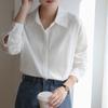 Camisa francesa de algodão e linho branca real 2025, camisa feminina primavera e verão, temperamento fino e solto, estilo dinheiro antigo, protetor solar, top