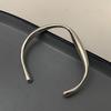 Pulsera de cuerpo entero de plata esterlina 925 maciza, con apertura geométrica irregular, para mujer, diseño de nicho, estilo frío, nuevo estilo.