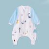 Saco de Dormir Infantil Novo 2025 Verão Gaze Fina Saco de Dormir para Bebê Desenho Animado Algodão Puro Saco de Dormir com Pernas Divididas para Bebê Colcha Anti-Chute