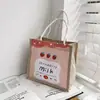 Bolsa de Lino para Mujer Moda Primavera y Verano 2022 Estampada Coreana Portátil Celebridad de Internet de Moda y Tendencia Bolsa de Picnic