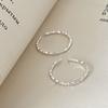 Anillo Minimalista Texturizado para Mujer, Banda Lisa de Textura Moda y Única, Anillo Abierto Nuevo, Apilable, Elegante Anillo para Dedo Índice o Meñique