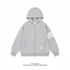 Otoño 2026 Nuevo Sudadera con Capucha de Manga Larga, Chaqueta Cardigan Holgada de Moda Estilo Coreano para Hombre con Tres Rayas, Retro Trendy