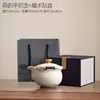 Taza de té con tapa de horno Ru Tetera individual de alta gama Tetera de mano Juego de té Tazón de té con tapa para una persona